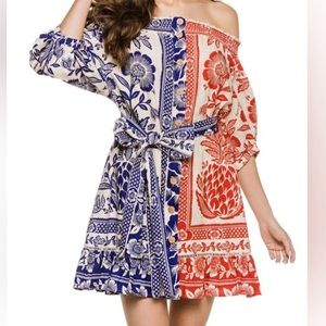 Farm Rio Dress NWT Mixed Pineapple Garden Mini Dress